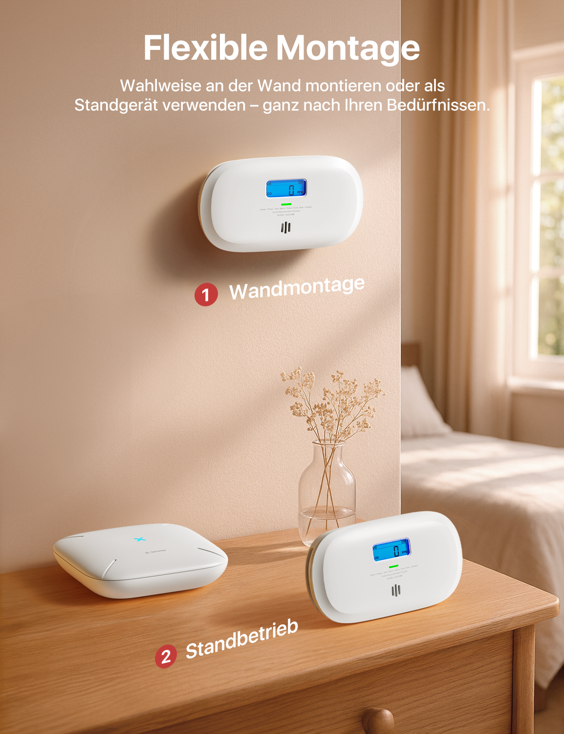 X-Sense XC0C-MR WLAN-CO-Melder, Funk-kompatibel