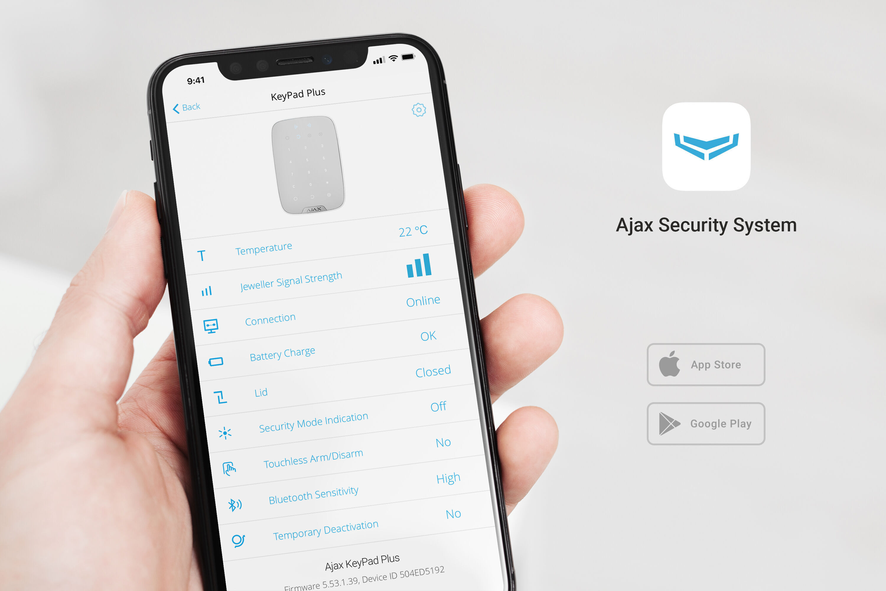 Ajax Keypad Plus Weiß Ajax Keypad Plus Weiß Detailansicht Bild 2 | EPS