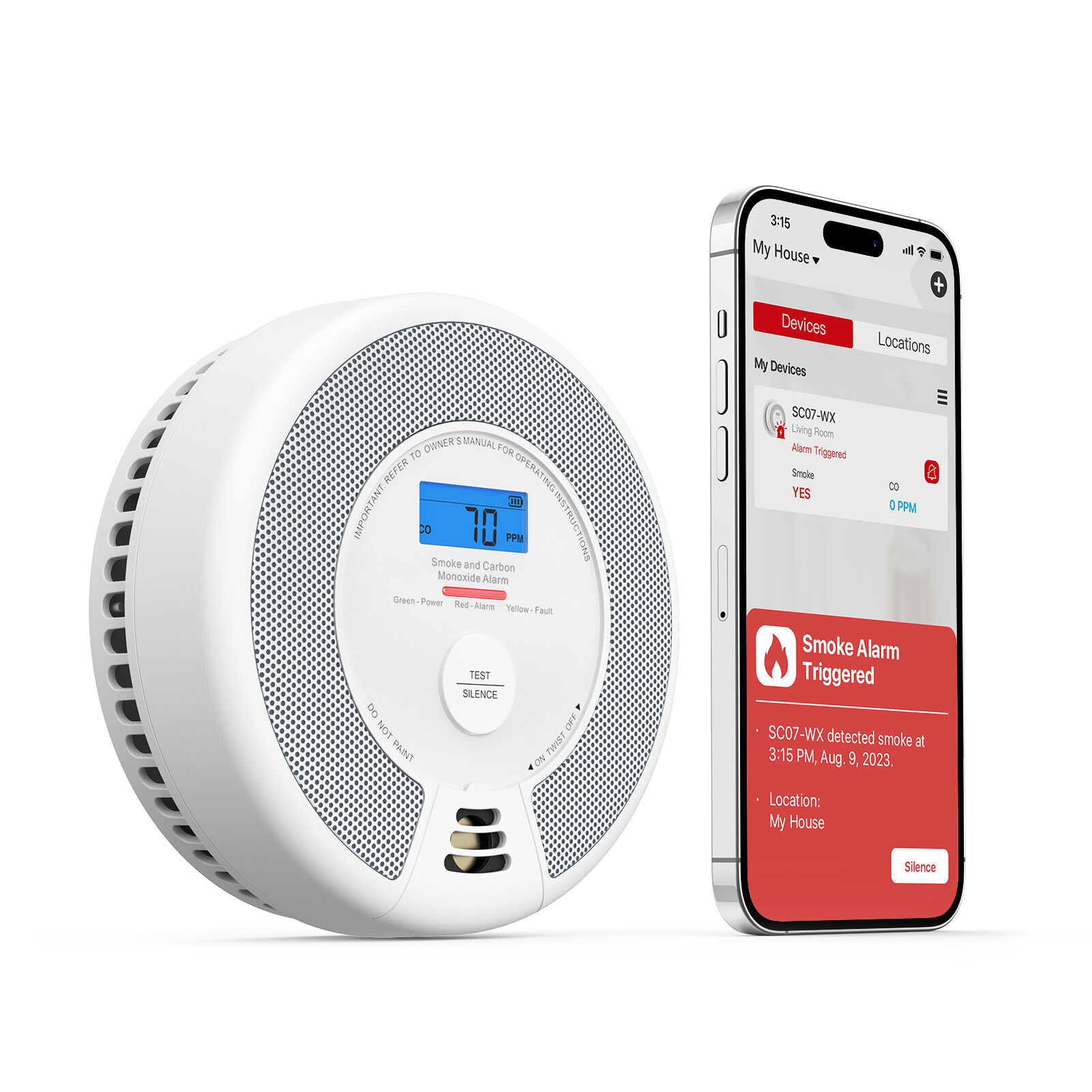 X-Sense SC07-WX WLAN Rauch- & CO-Melder mit App