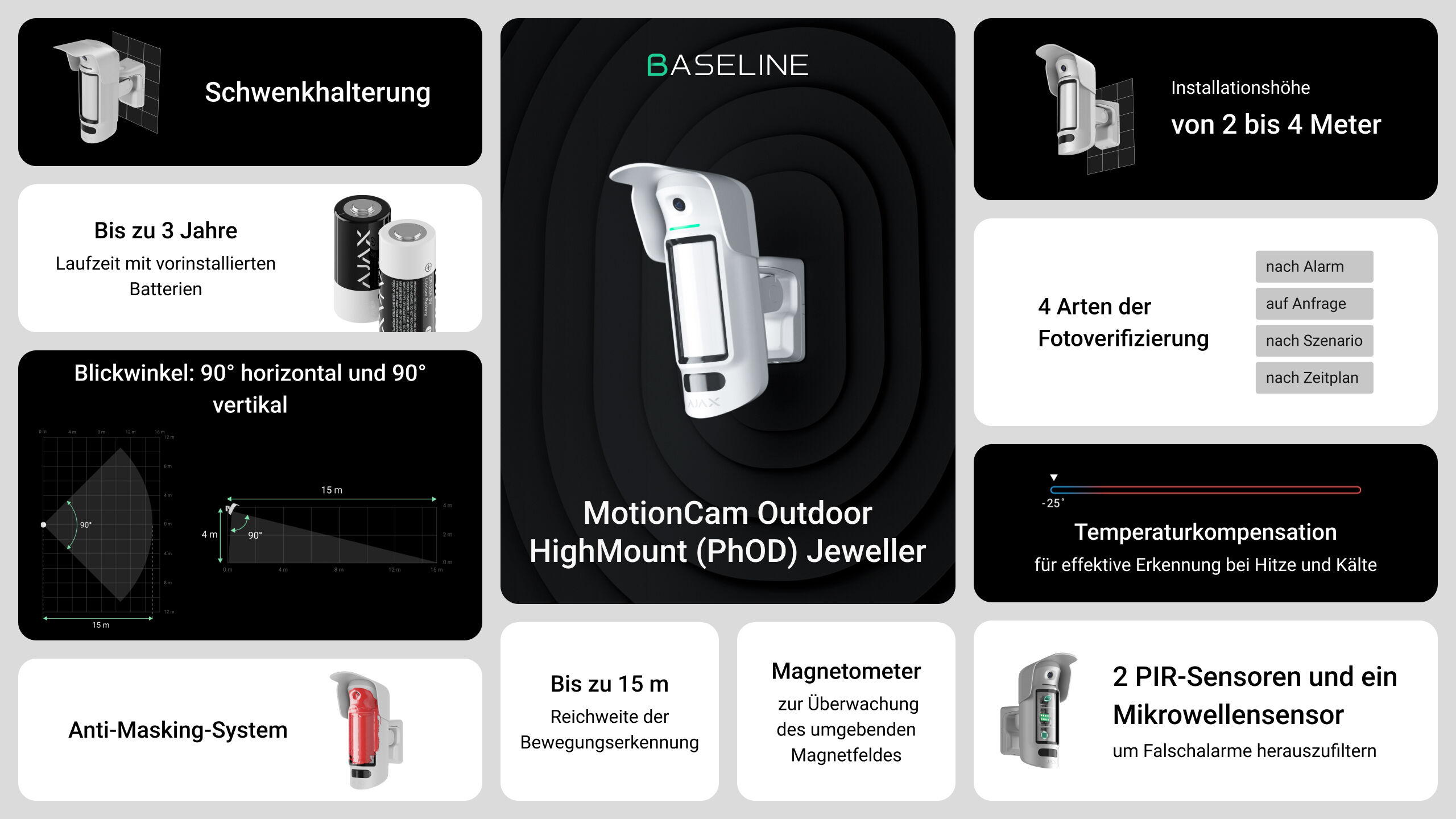 MotionCam Outdoor HighMount (PhOD) Jeweller Weiß MotionCam Outdoor HighMount (PhOD) Jeweller Weiß, Feuerwaffe, Waffe