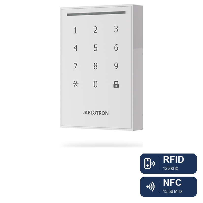 JA-121E-WH Bus-Außentastatur mit RFID/NFC-Leser - weiß