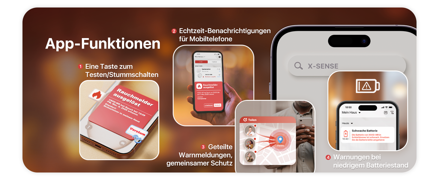 X-Sense XS0D-MR61 Funk-Rauchmelder-Set 6+1, App