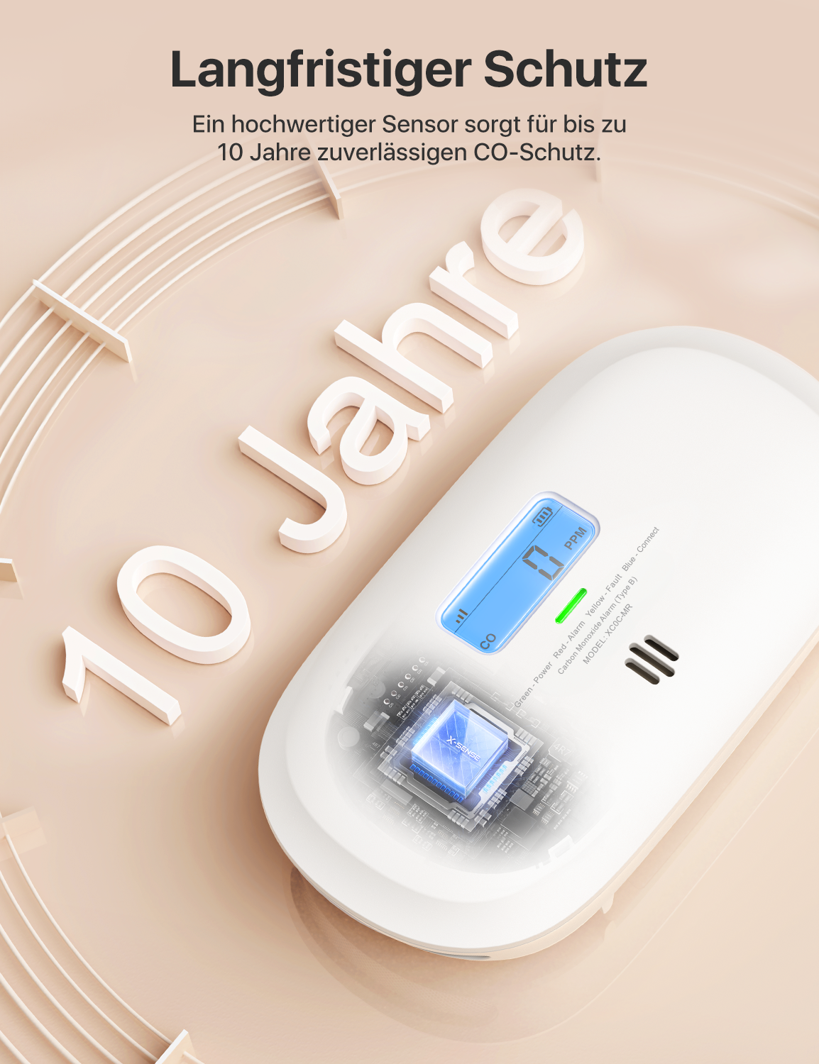 X-Sense XC0C-MR WLAN-CO-Melder, Funk-kompatibel X-Sense XC0C-MR WLAN-CO-Melder, Funk-kompatibel