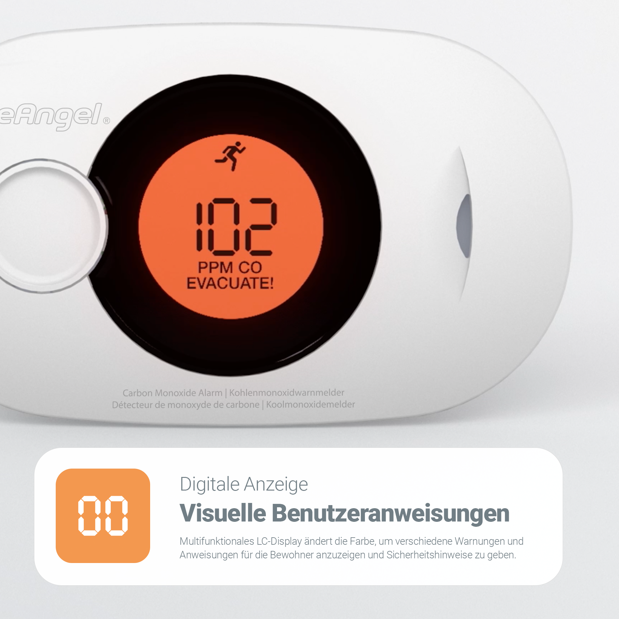 FireAngel FA-3322-EUX10 Digitaler Kohlenmonoxidwarnmelder Detailansicht Bild 15 | EPS