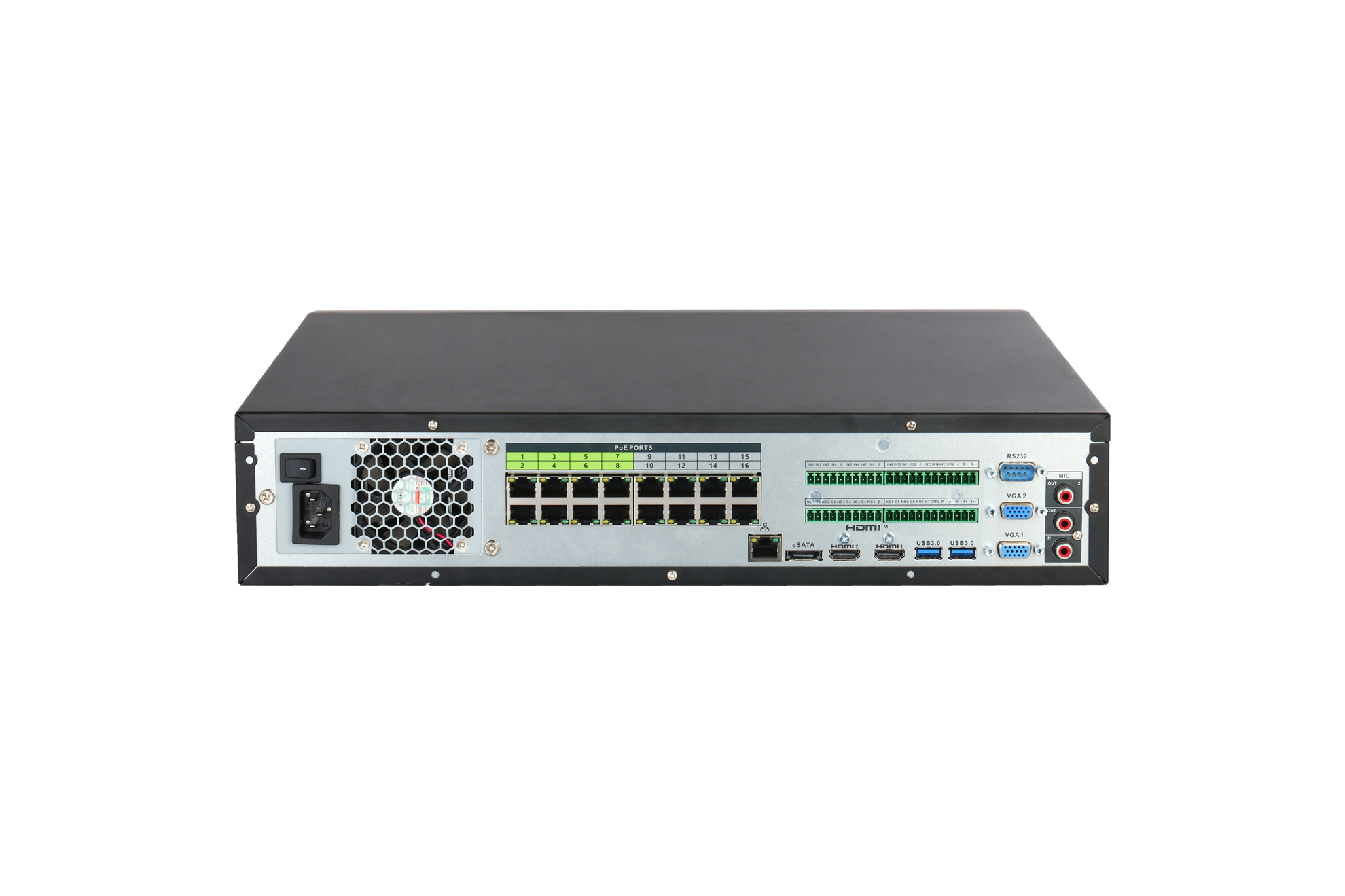 Dahua_NVR5816-16P-EI2_Schwarz_3_Rear.png D-NVR5816-16P-EI2