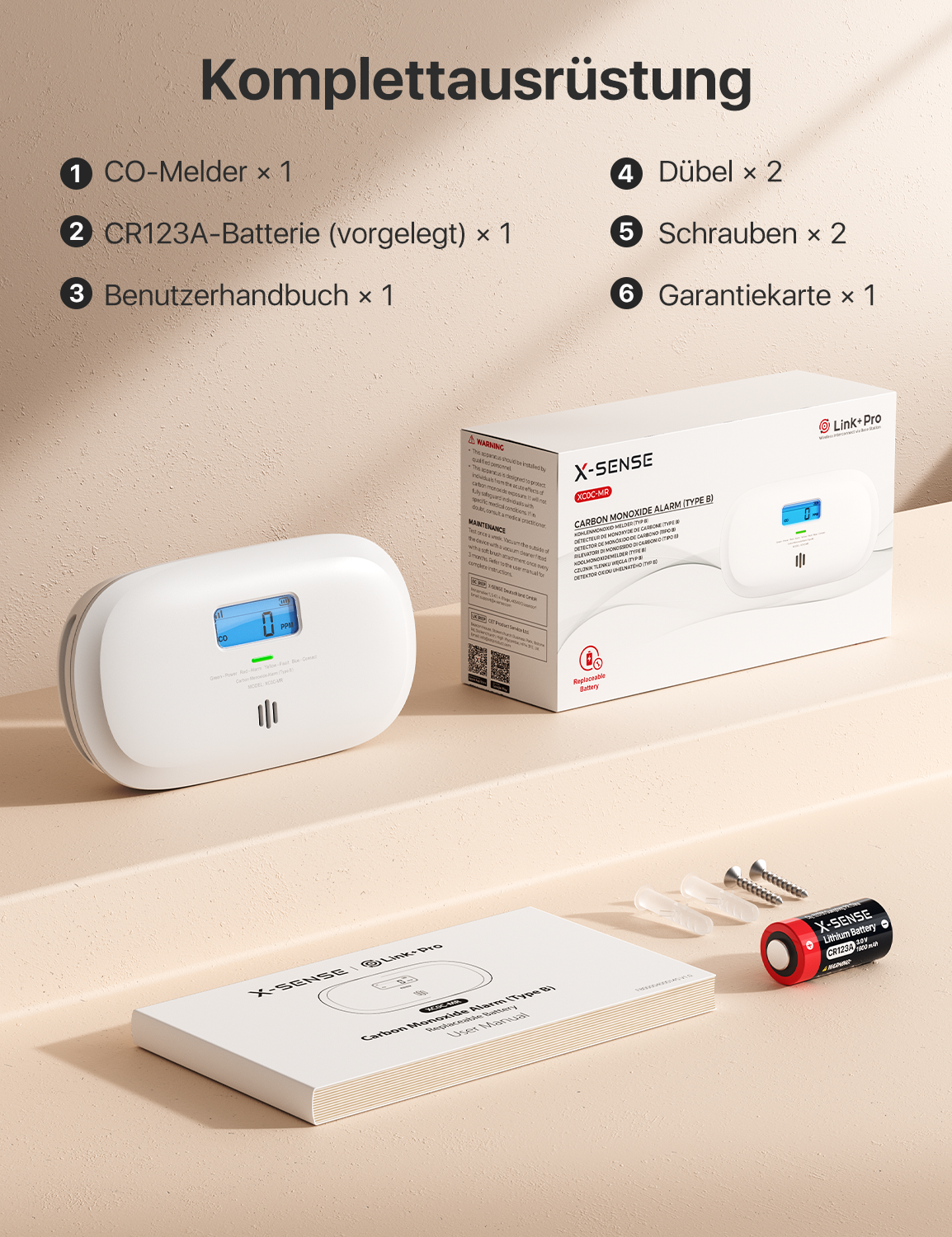 X-Sense XC0C-MR WLAN-CO-Melder, Funk-kompatibel