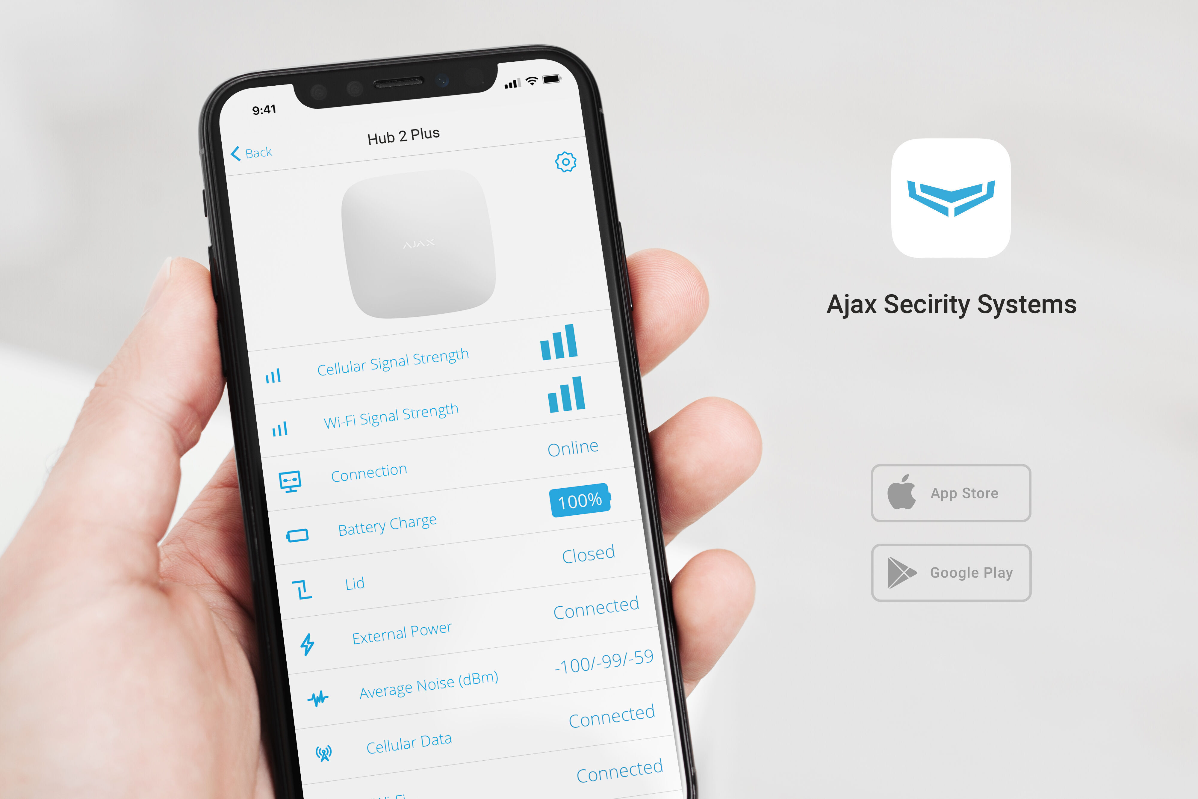 Ajax Hub 2 Plus Jeweller Weiß Ajax Hub 2 Plus Jeweller Weiß Detailansicht Bild 3 | EPS