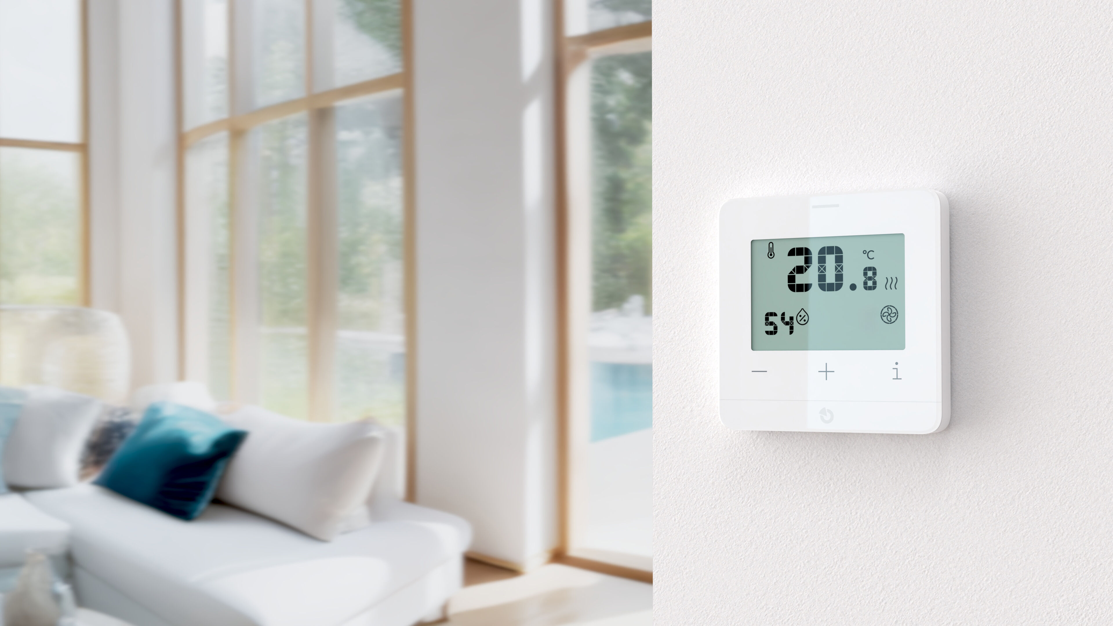 Jablotron JB-111TP Bus-Raumthermostat Weiß Jablotron JB-111TP Bus-Raumthermostat Weiß Detailansicht Bild 2 | EPS