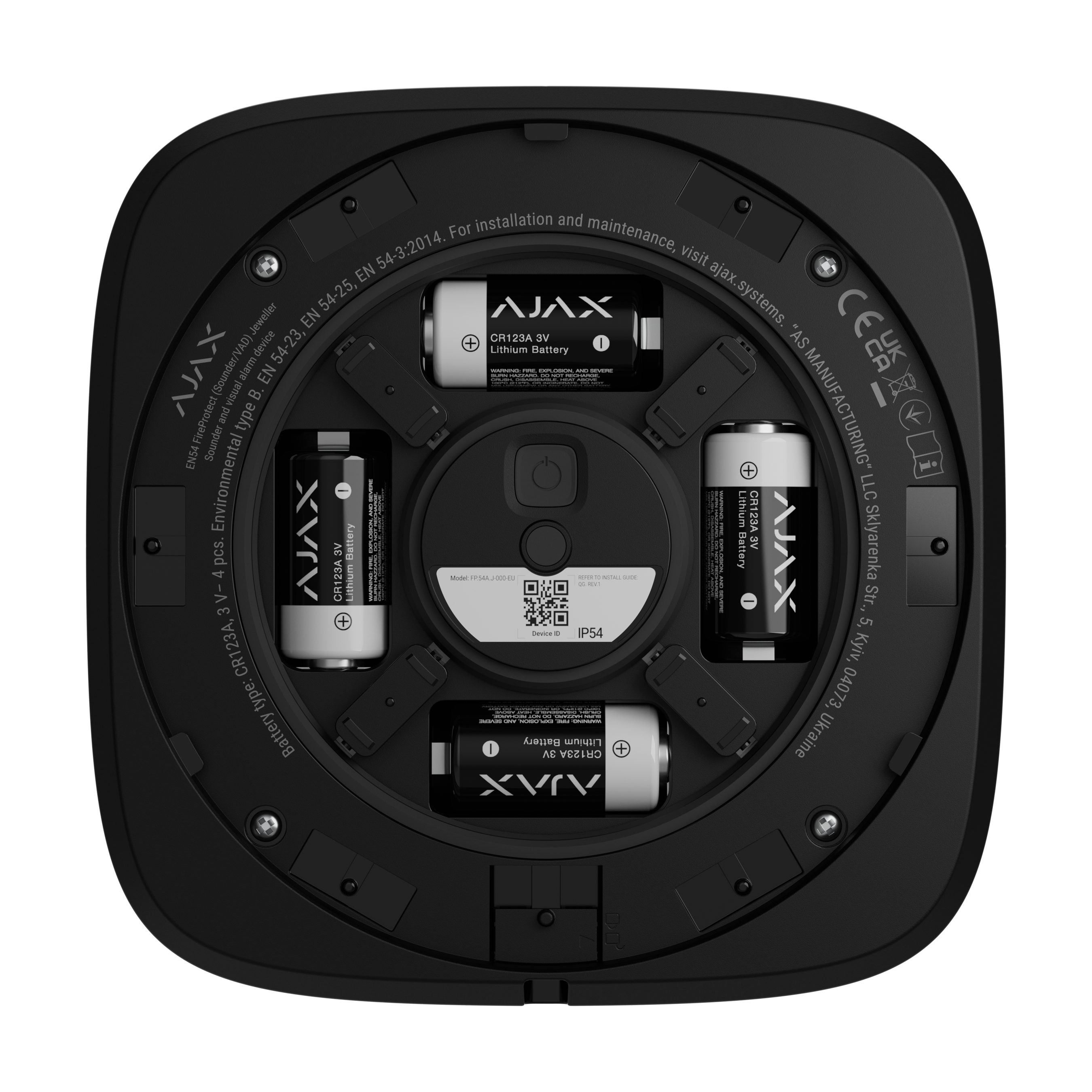 Ajax-Fire EN54 FireProtect (Sounder) schwarz Detailansicht Bild 5 | EPS