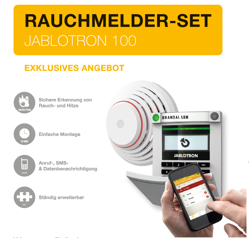 Jablotron JA-100Fire-A-Alarm-Kit-Alarmvernetzt Detailansicht Bild 4 | EPS