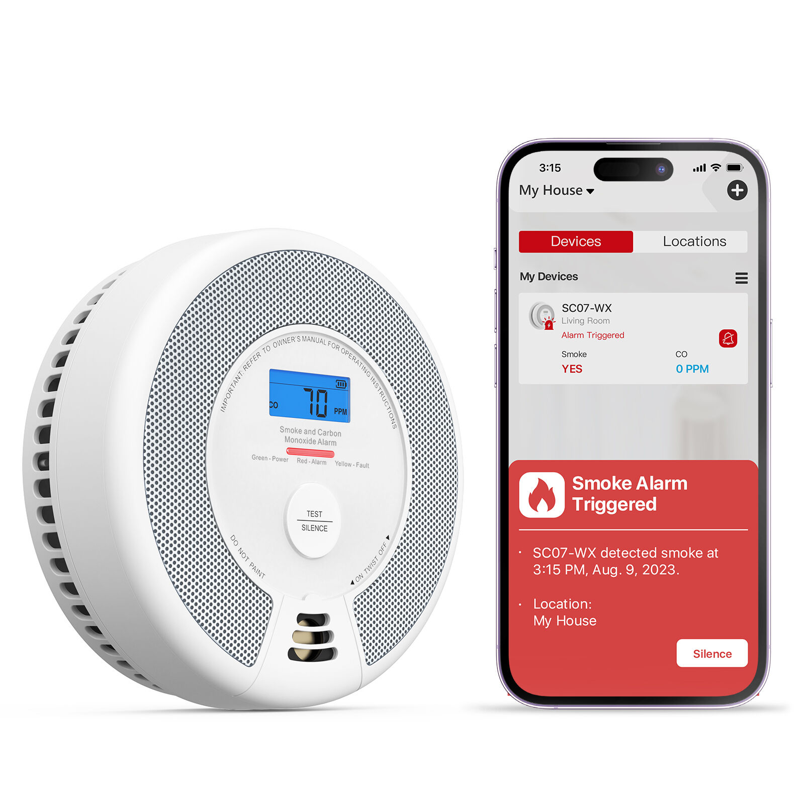X-Sense SC07-WX WLAN Rauch- & CO-Melder mit App