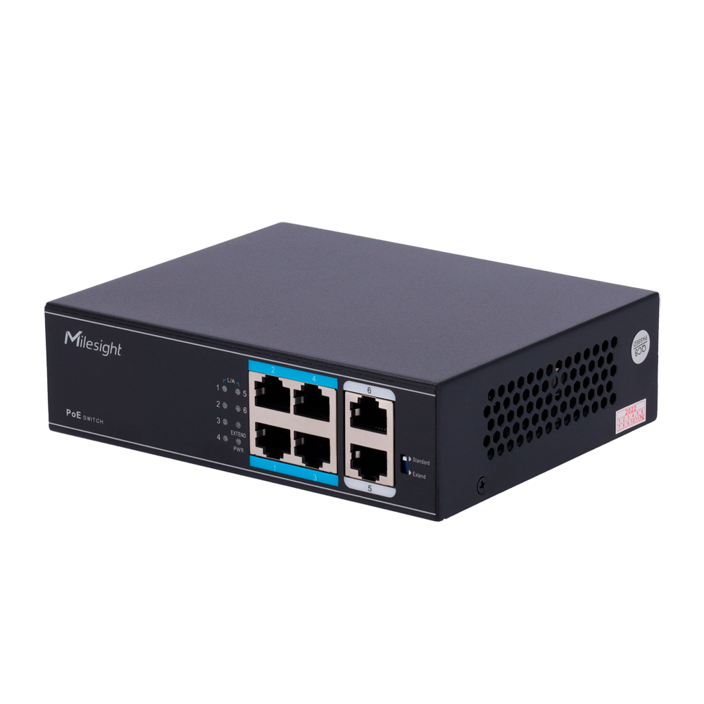 MS-S0204-EL PoE-Switch 4x 10/100 PoE + 2x Uplink, 60 W