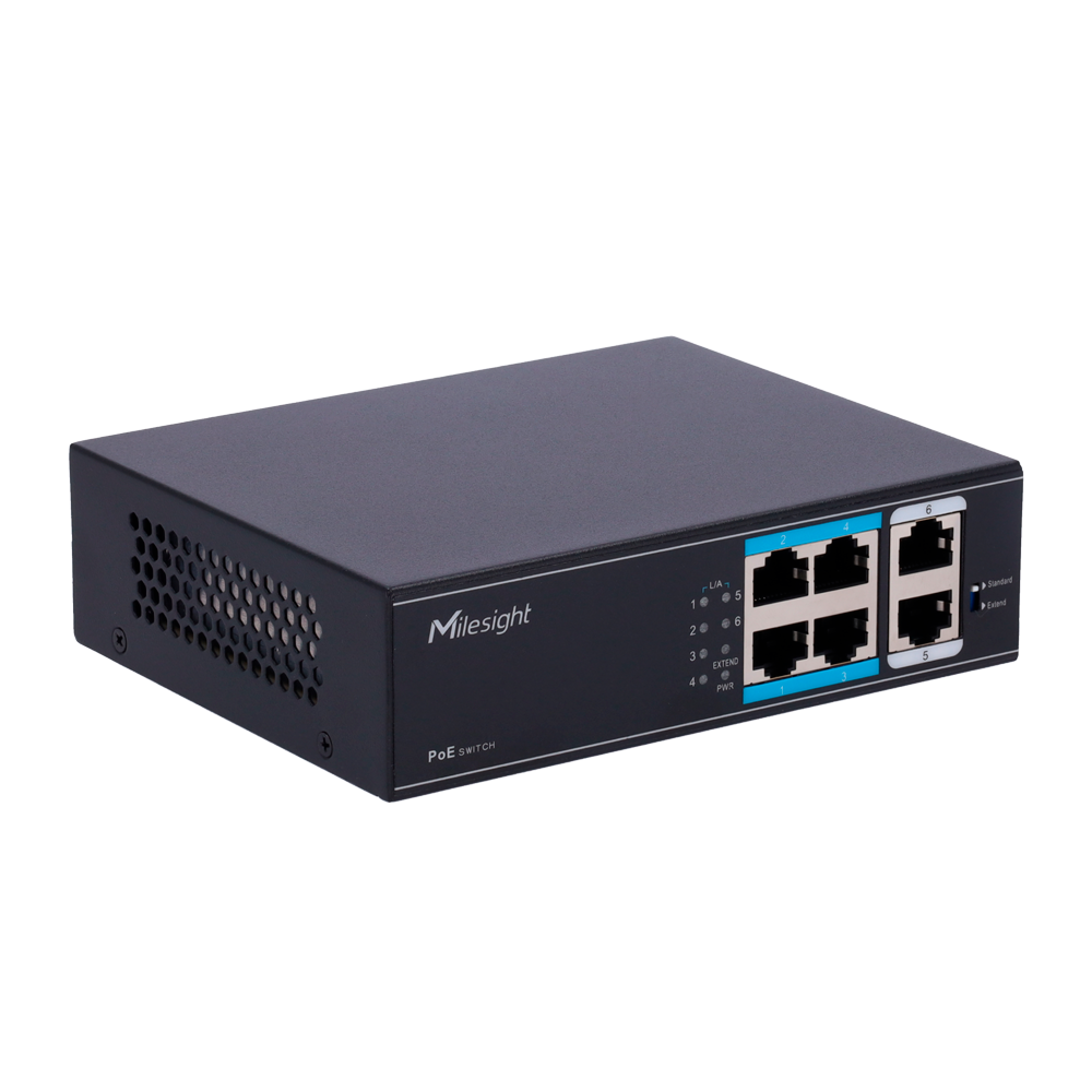 MS-S0204-EL PoE-Switch 4x 10/100 PoE + 2x Uplink, 60 W