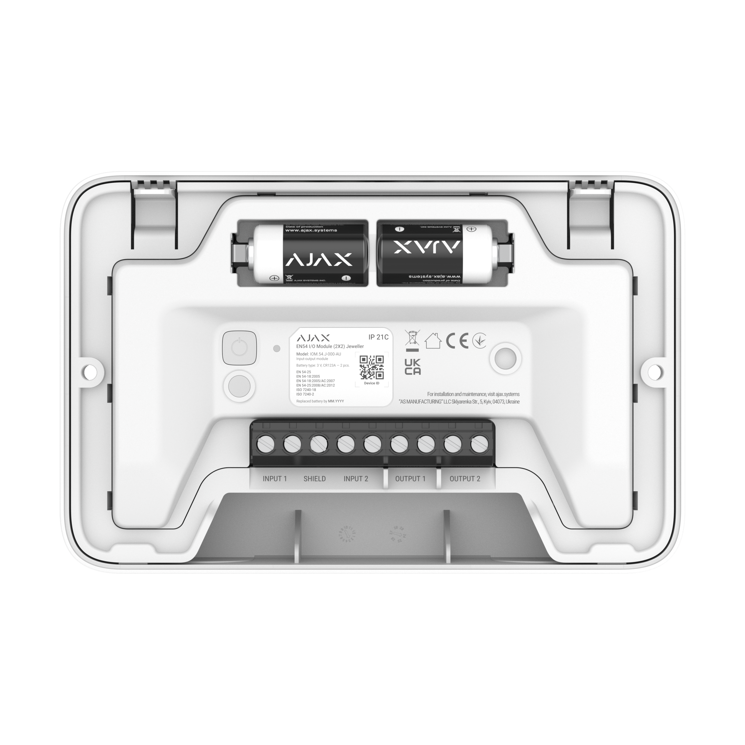 Ajax-Fire EN54 I/O Module (2X2) weiß Detailansicht Bild 4 | EPS
