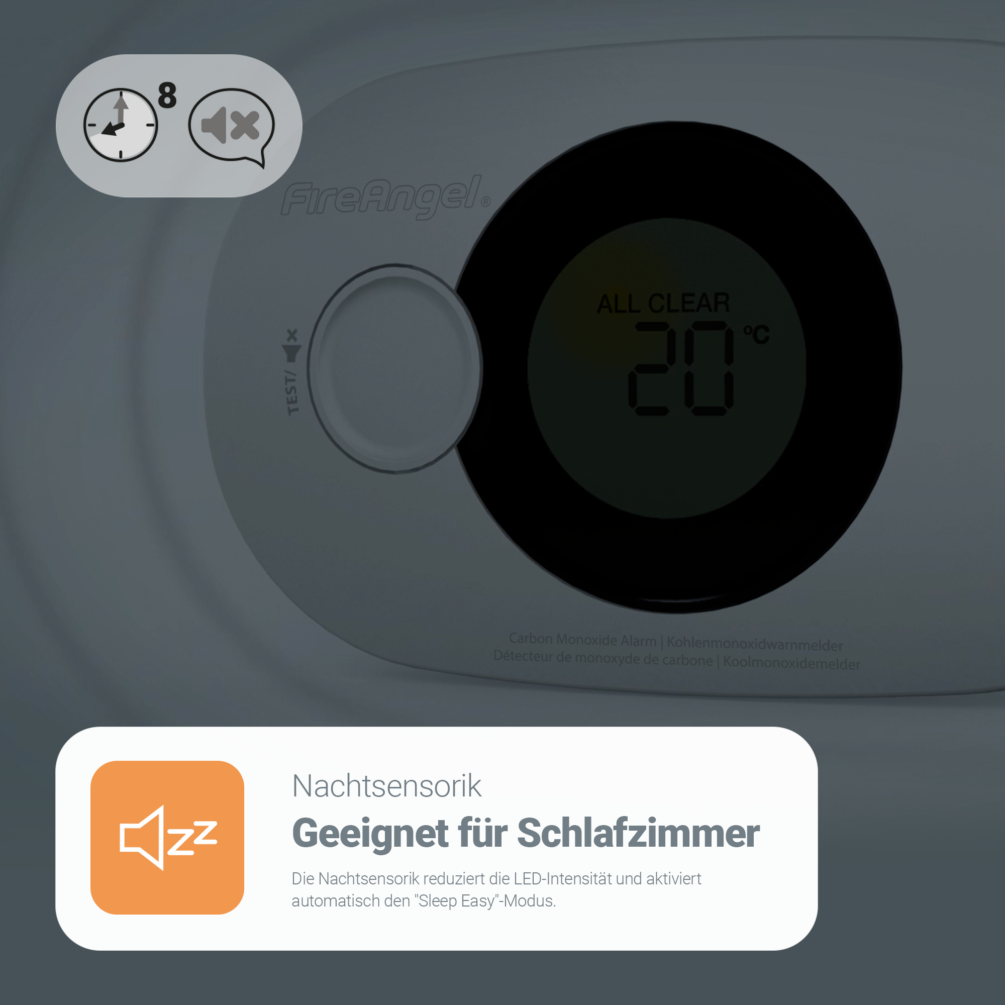 FireAngel FA-3322-EUX10 Digitaler Kohlenmonoxidwarnmelder Detailansicht Bild 8 | EPS