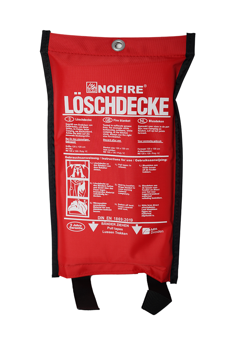 Löschdecke 120 x120 Poly/1C, Bekleidung, Rettungsweste, Weste