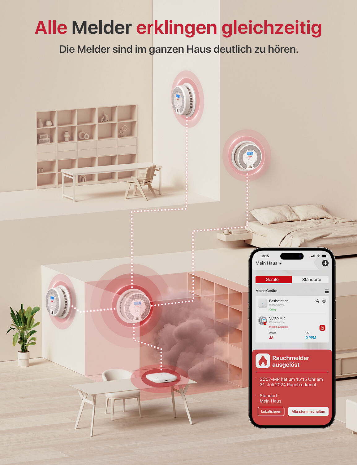 X-Sense SC07-MR Funk-Rauch- & CO-Melder mit LCD X-Sense SC07-WX WLAN Rauch- & CO-Melder mit App