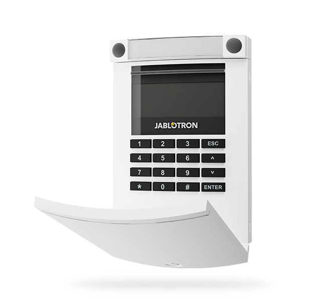 JA-154E-WH Drahtloses Zugangsmodul mit Display, Tastatur und RFID JA-154E-WH Drahtloses Zugangsmodul mit Display, Tastatur und RFID
