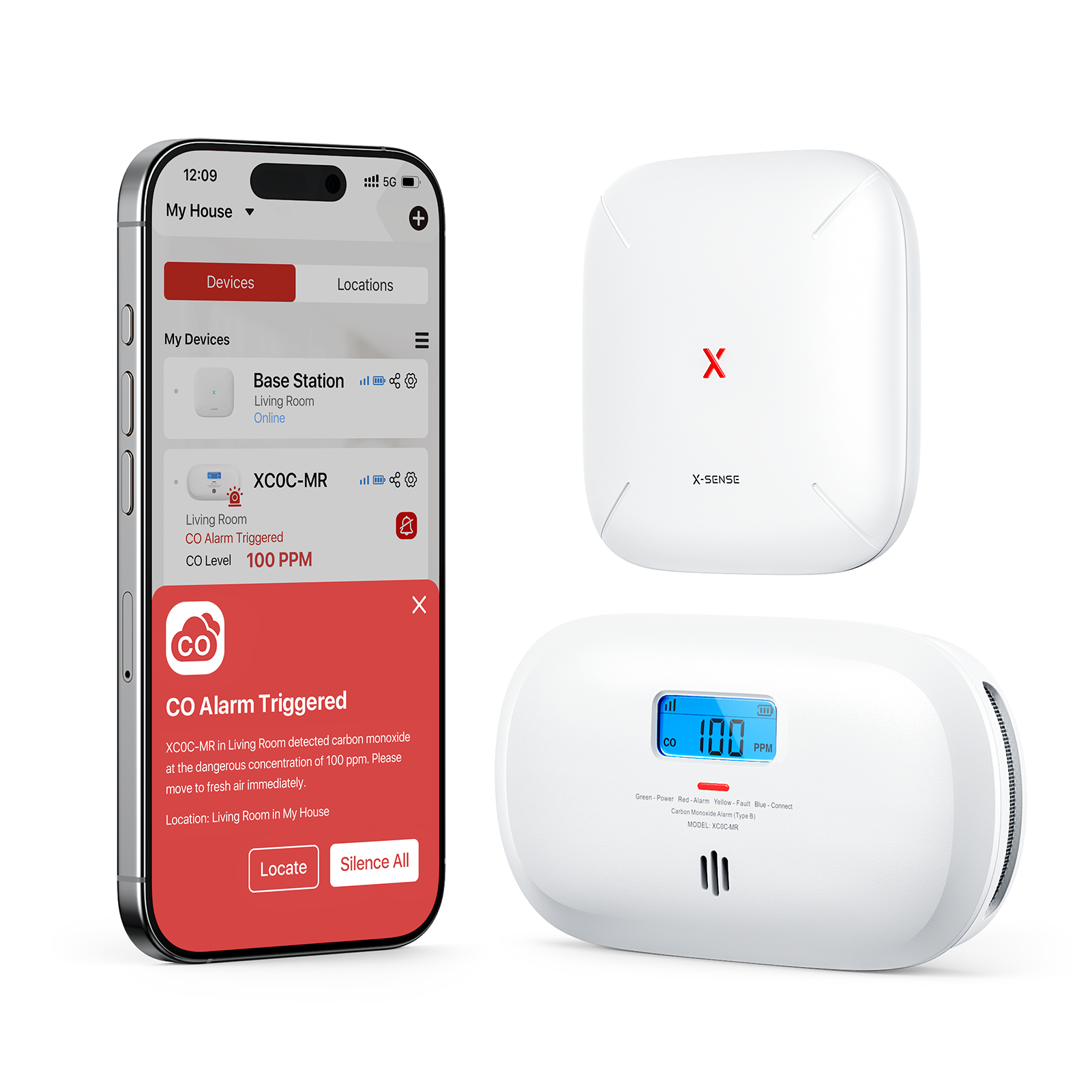 X-Sense XC0C-MR WLAN-CO-Melder, Funk-kompatibel X-Sense XC0C-MR WLAN-CO-Melder, Funk-kompatibel