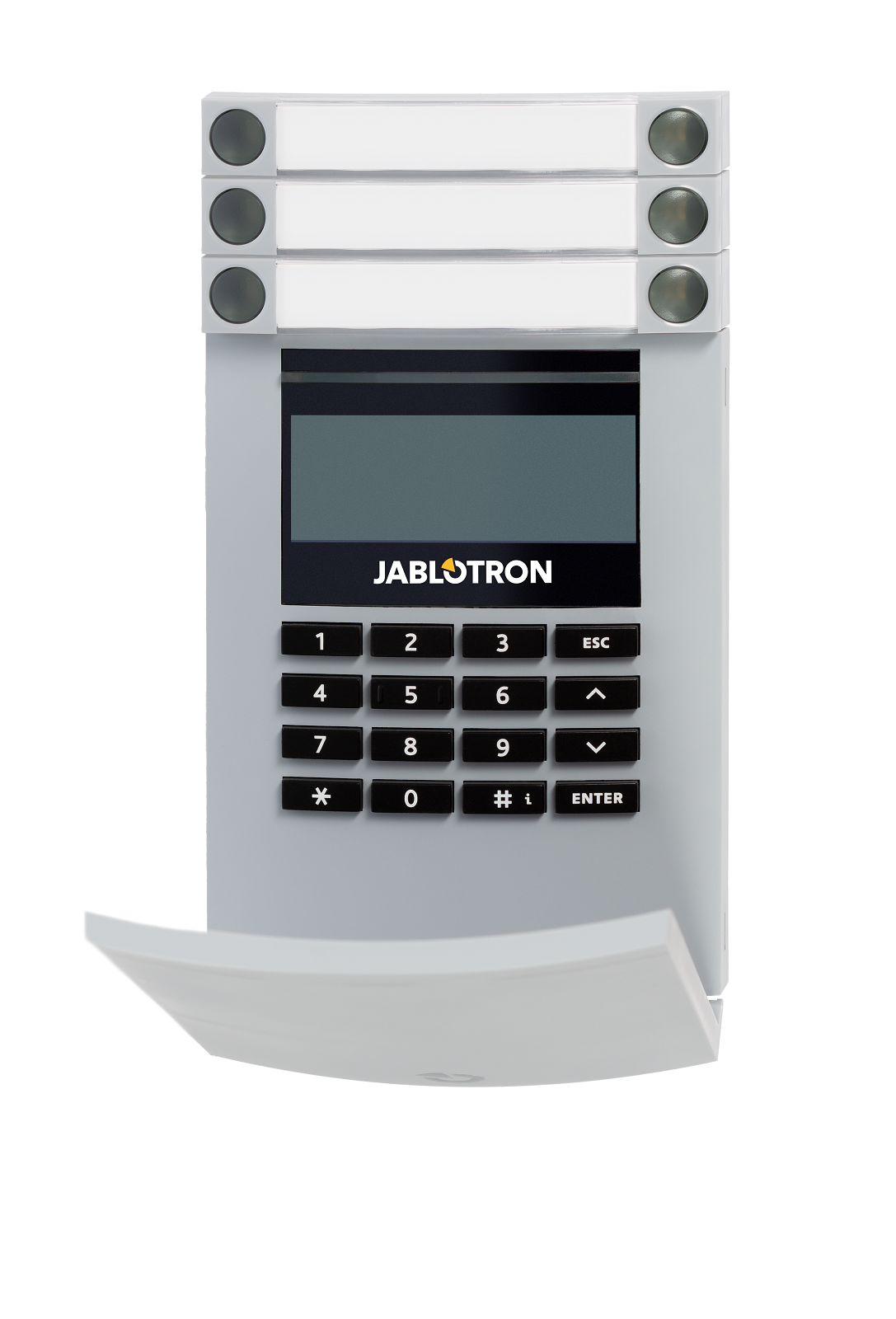 JA-154E-GR_3Segments.png JA-154E-GR Drahtloses Zugangsmodul mit Display, Tastatur und RFID - grau