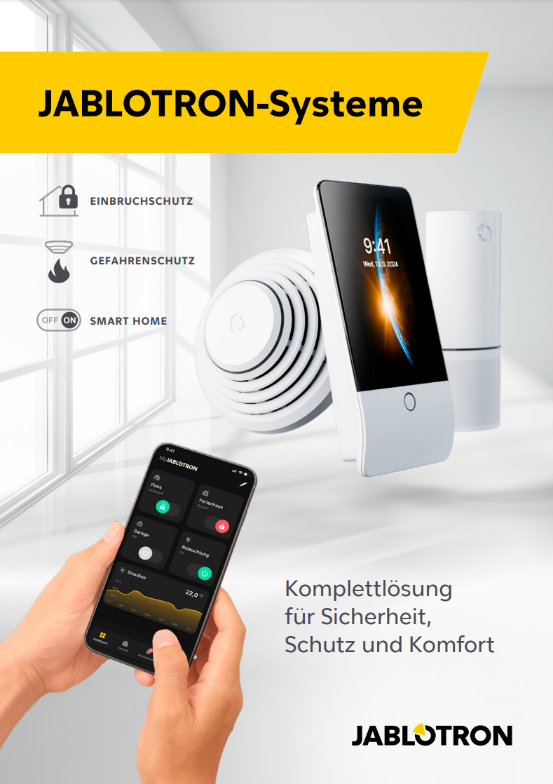 Broschüre-Jablotron-Systeme Elektronik, Handy, Telefon