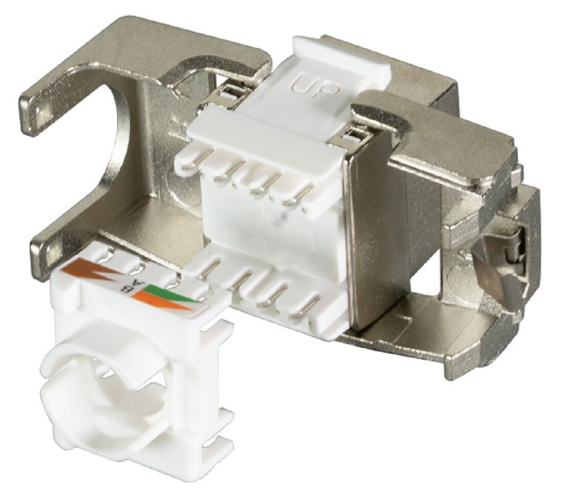 EPS RJ45 Shortbody Keystone STP, Cat.6A 500MHz mit integriertem Shutter EPS RJ45 Shortbody Keystone STP, Cat.6A 500MHz mit integriertem Shutter Detailansicht Bild 2 | EPS