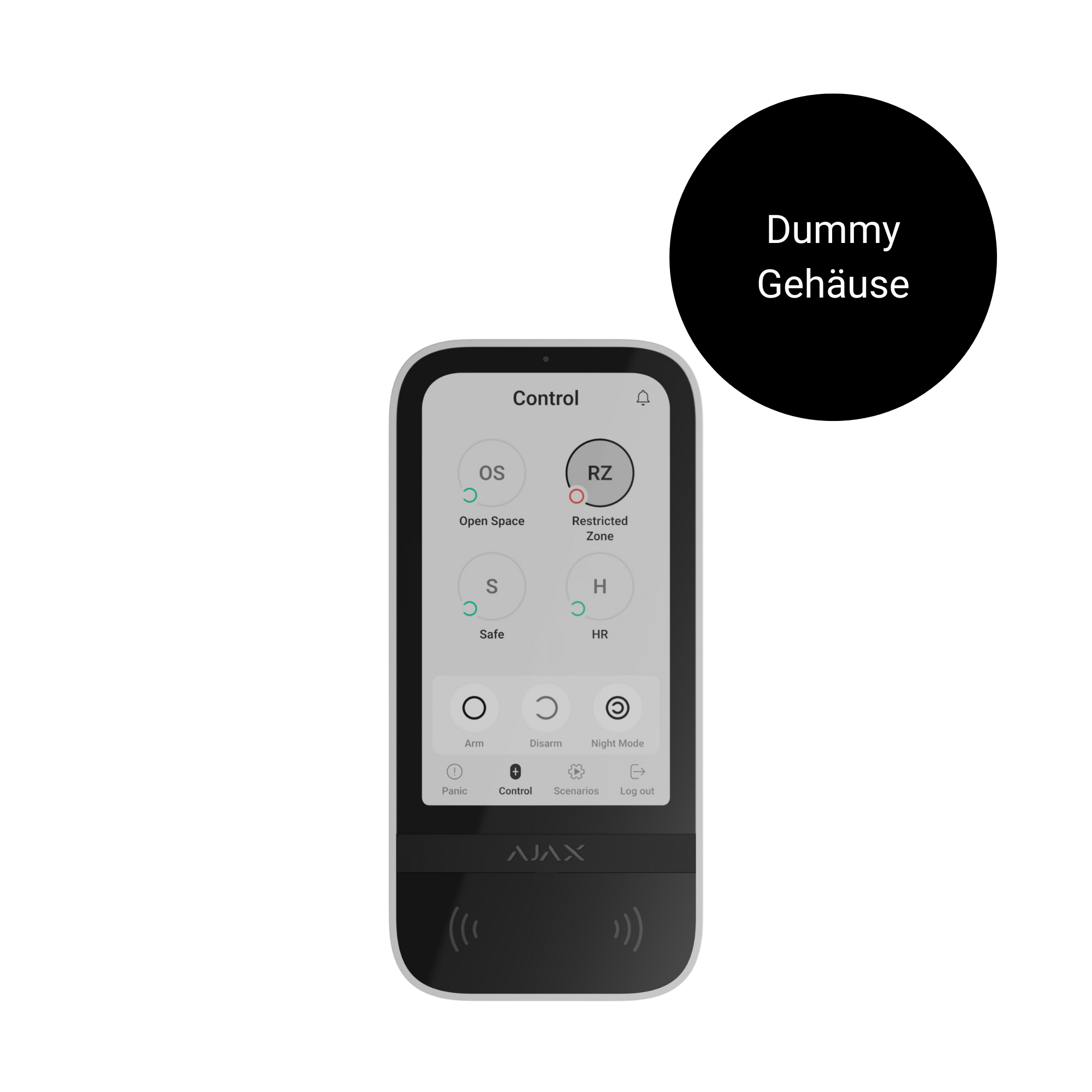 DummyBox Ajax KeyPad Touchscreen Jeweller weiß