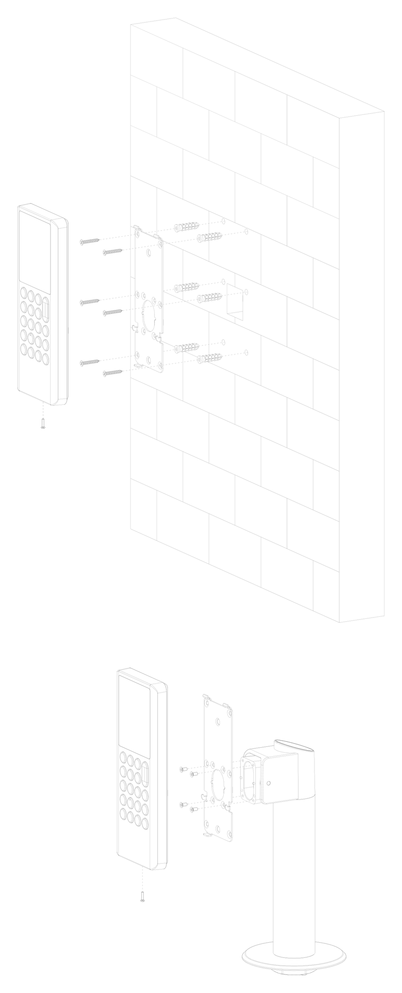 D-ASI3204E-DW Zutrittsterminal Gesicht/Fingerprint/RFID/PIN