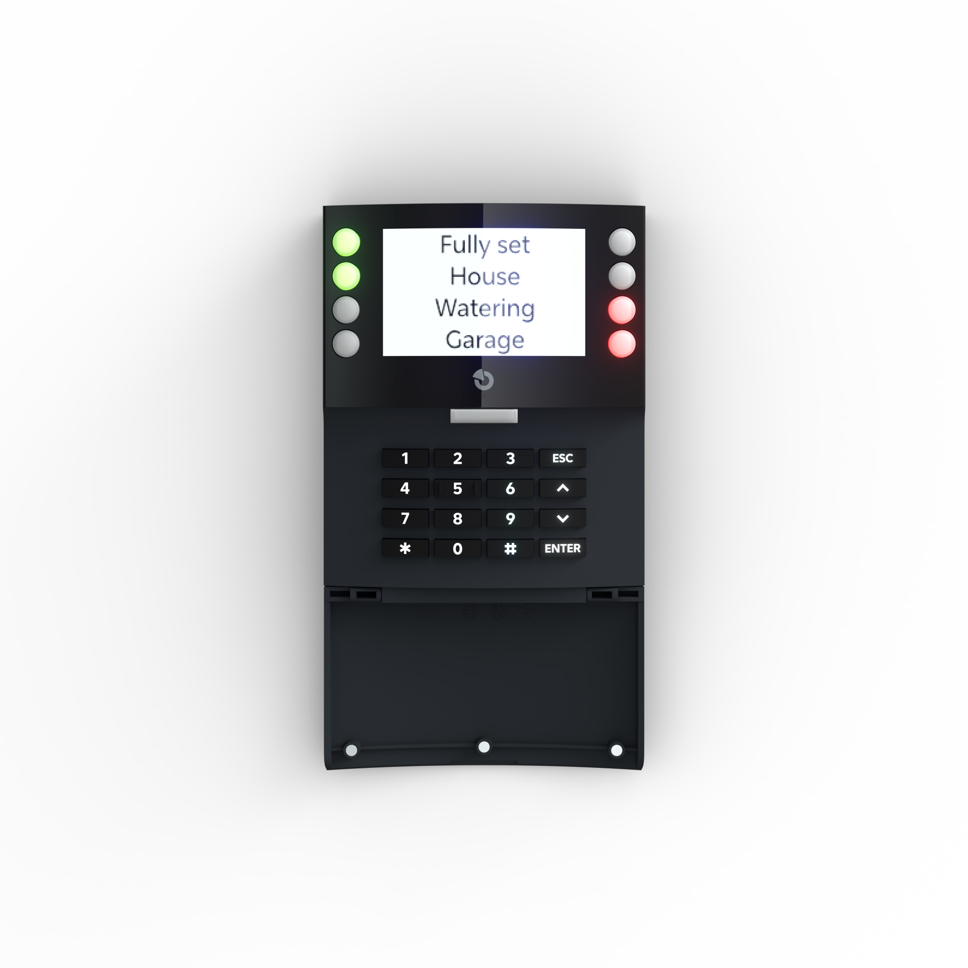 JA-115E 155E_front_antracit_opendoor_shadows_and_reflection_composite.png JA-155E-NFC-AN Funk-Tastatur mit Display und NFC - anthrazit
