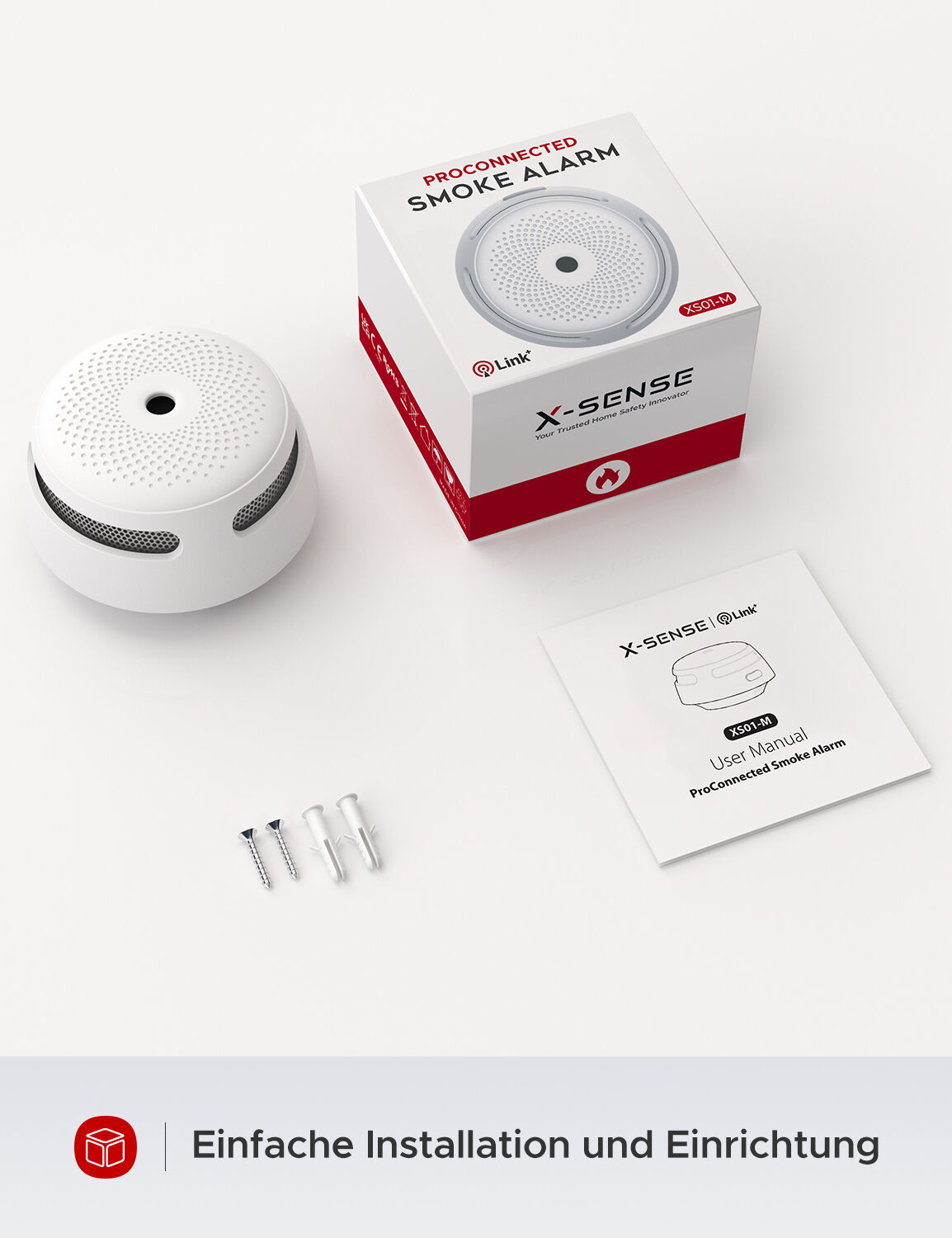 X-Sense XS01-M Funk-Rauchmelder, austauschbare Batterie X-Sense XS01-M Funk-Rauchmelder, austauschbare Batterie