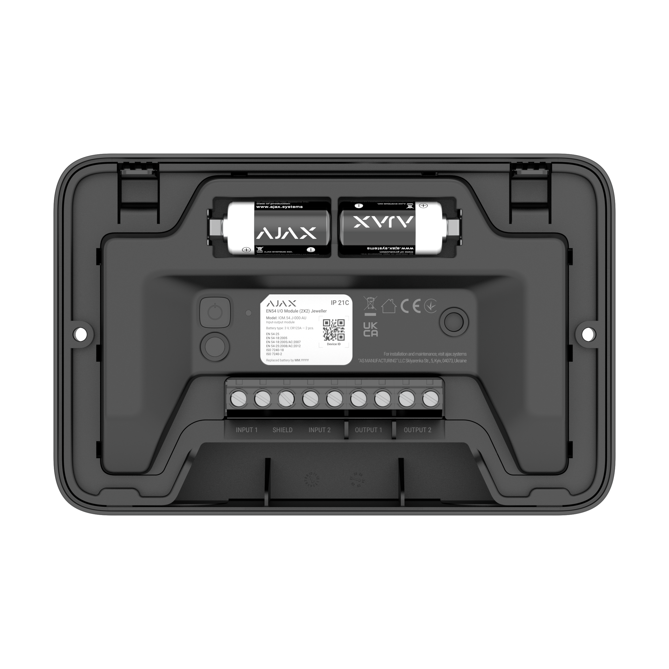 Ajax-Fire EN54 I/O Module (2X2) schwarz | EPS