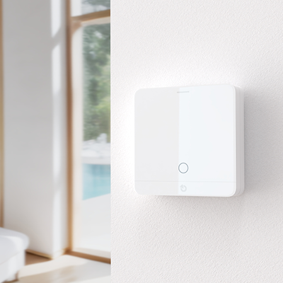 JB-151TH Temp.- & Feuchtigkeitssensor mit Thermostat , weiß