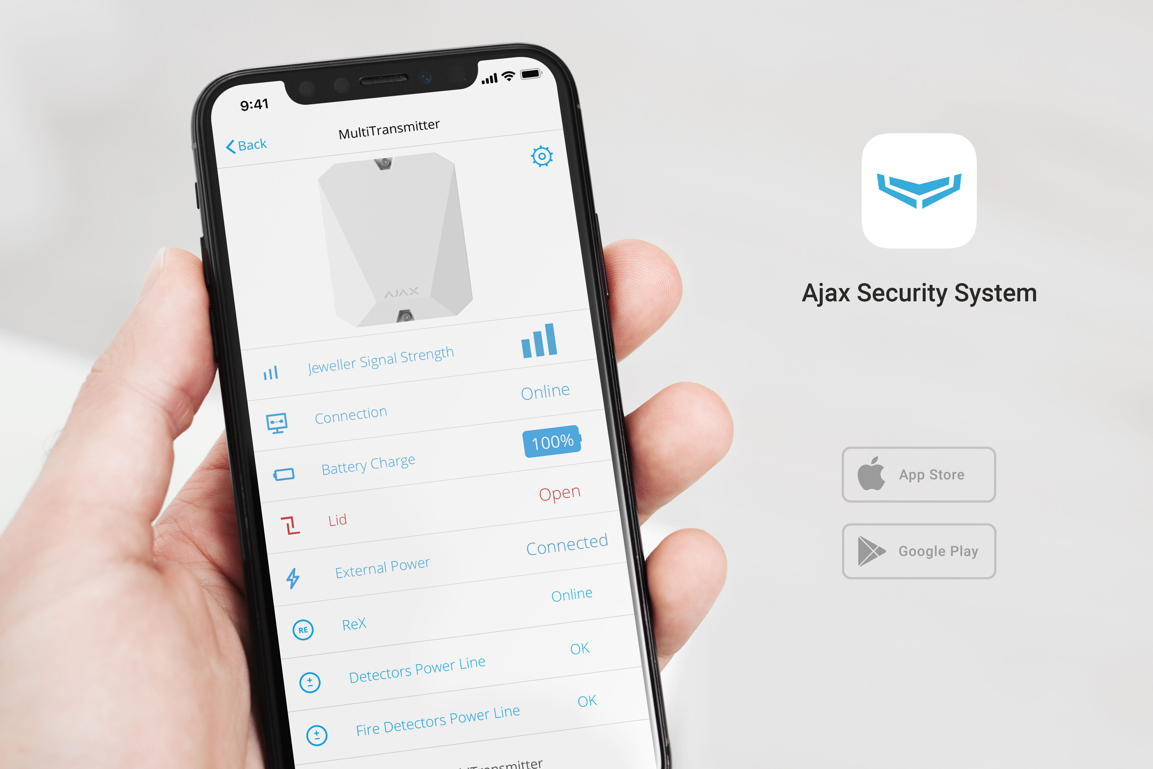 Ajax MultiTransmitter Weiß Ajax MultiTransmitter Weiß Detailansicht Bild 5 | EPS